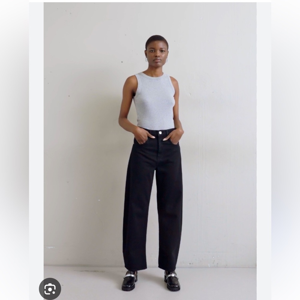 Frame Barrel Jeans Black